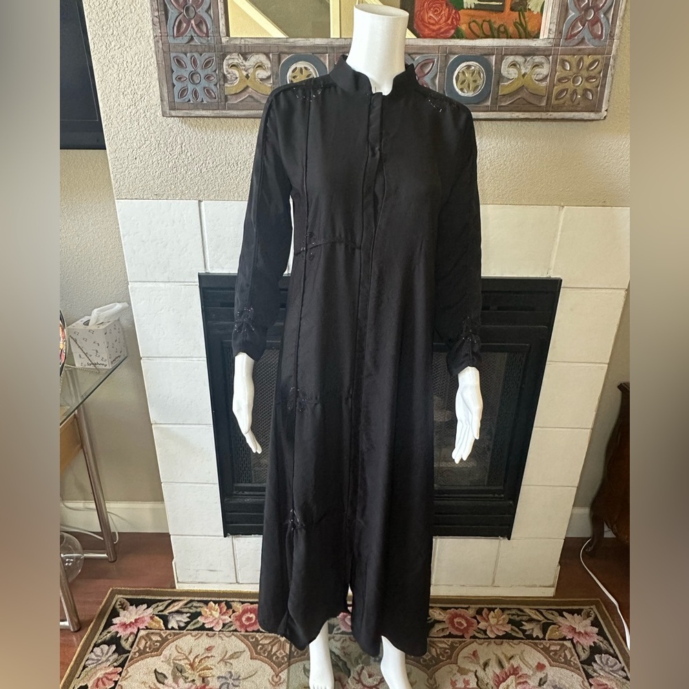 Black Long Sleeve Mock Neck Dress